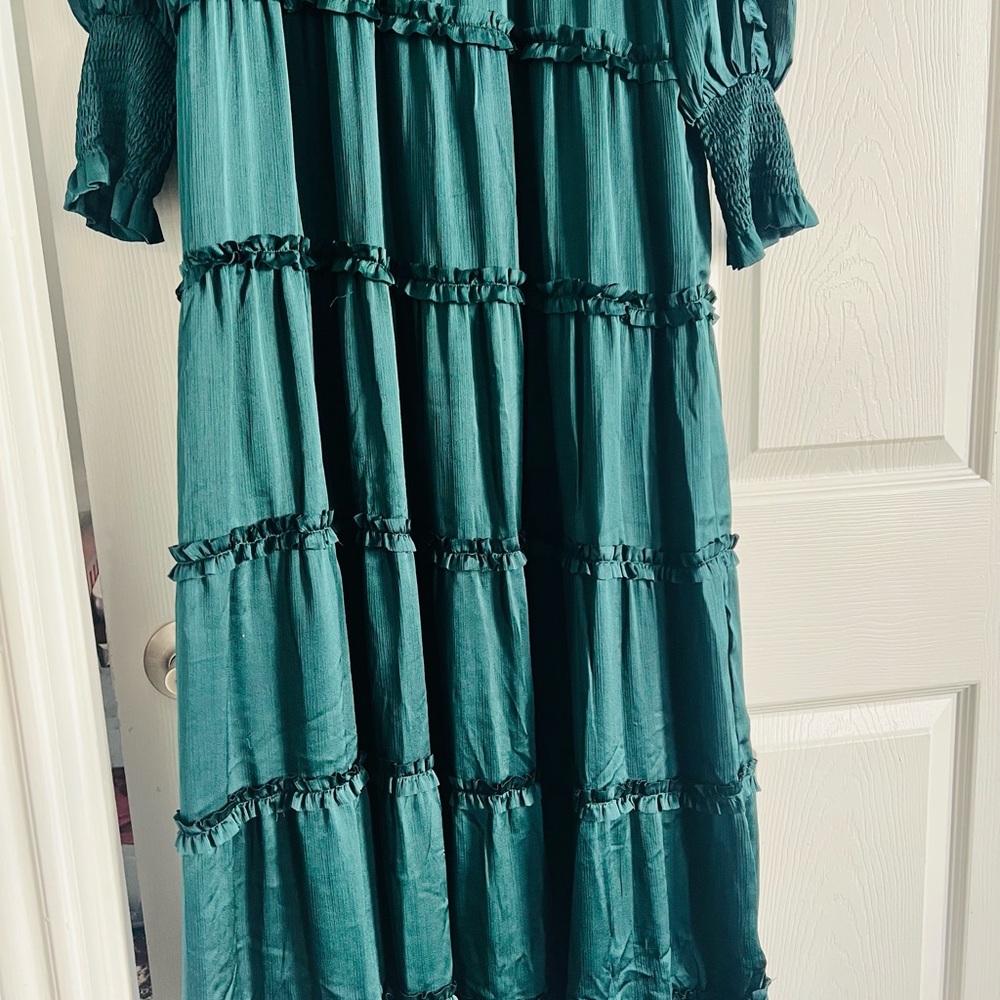 Chelsea & Violet Teal Long Sleeve Dress
